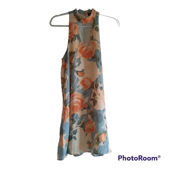 Lulu's Part of Your World Dusty Sage Floral Print Swing Dress - Picture 1 of 6